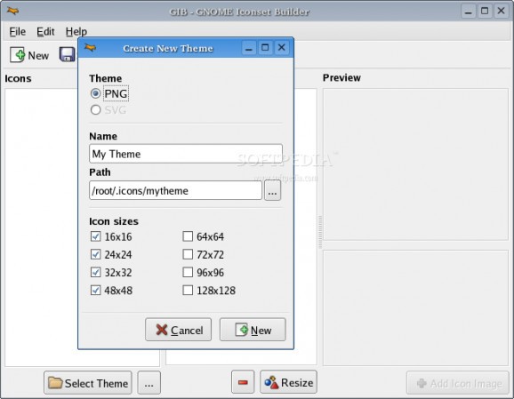 GNOME Iconset Builder screenshot
