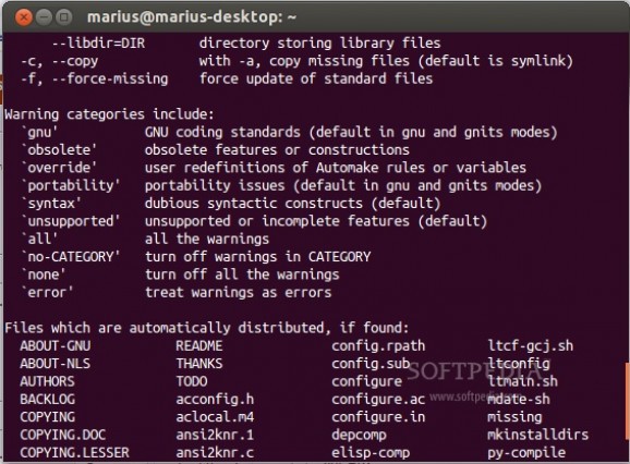 GNU Automake screenshot