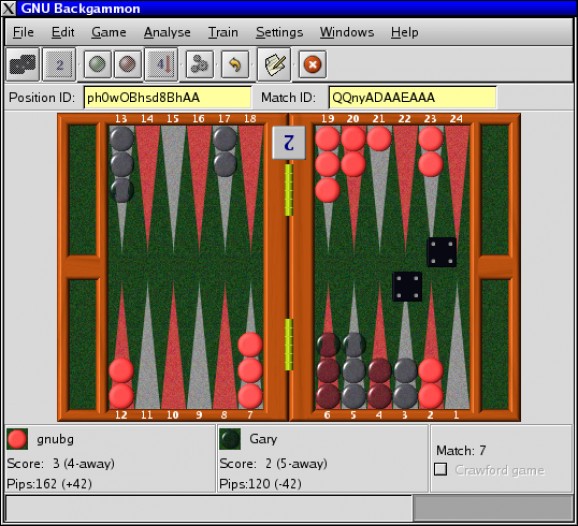 GNU Backgammon screenshot