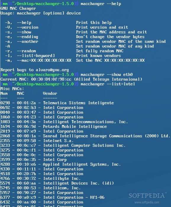GNU MAC Changer screenshot