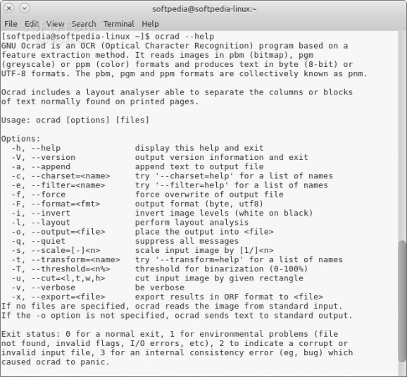 GNU Ocrad screenshot