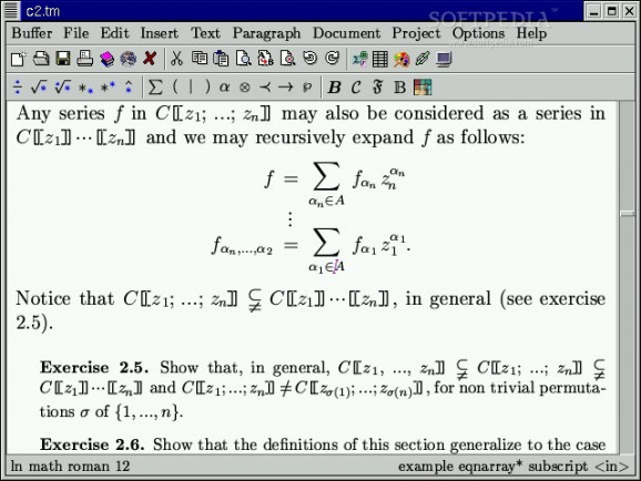 GNU TeXmacs screenshot