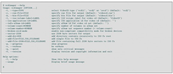 GNU VCDImager/VCDRip screenshot