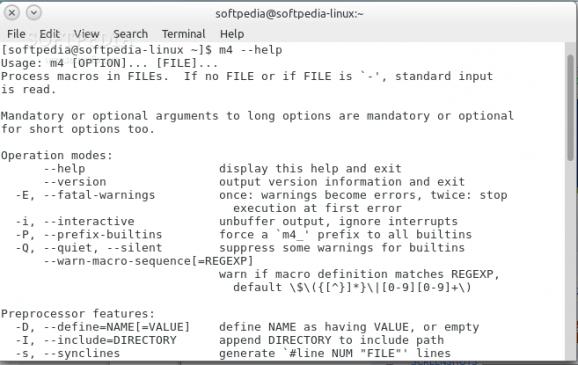 GNU m4 screenshot