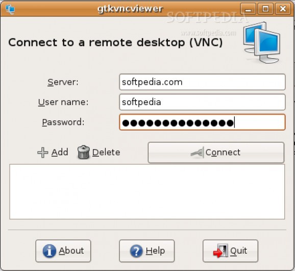 GTK VNC Viewer screenshot