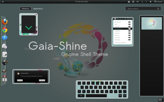 Gaia-Shine shell theme (3 & 3.2) screenshot