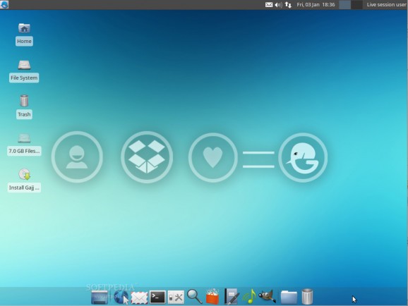 Gajj Linux Xfce screenshot