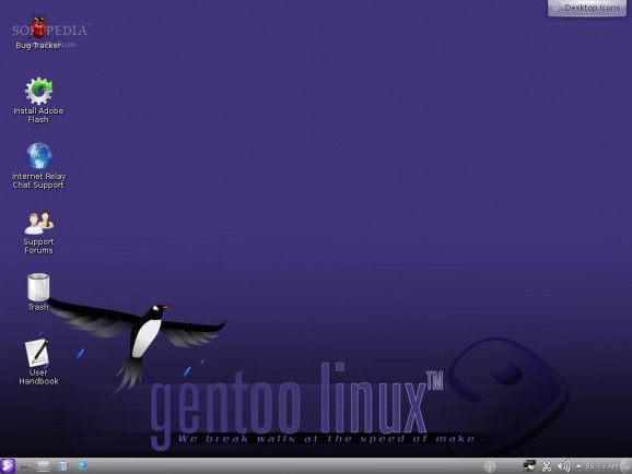Gentoo Linux LiveDVD screenshot