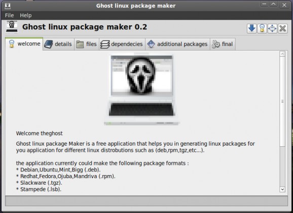 Ghost Linux Package Maker screenshot