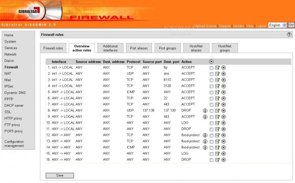 Gibraltar Firewall screenshot