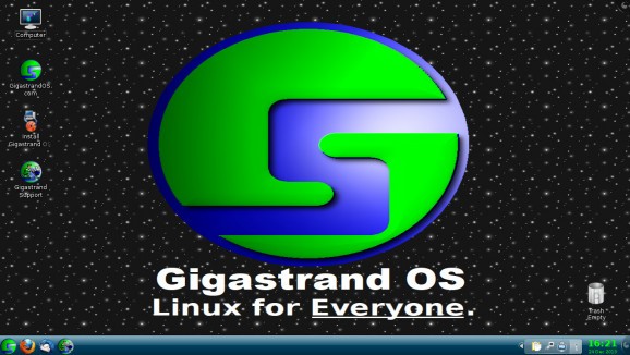 Gigastrand OS screenshot