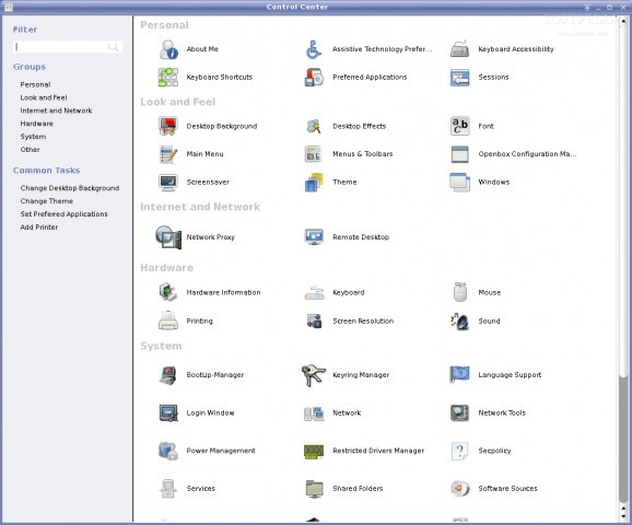 GNOME Control Center screenshot