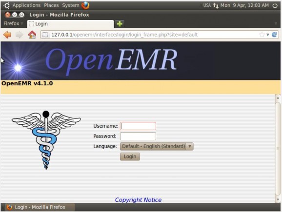 HINF EHR Demo screenshot