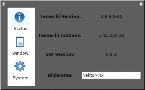 Hamachi-gui screenshot