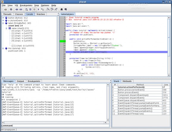 JSwat Java Debugger screenshot
