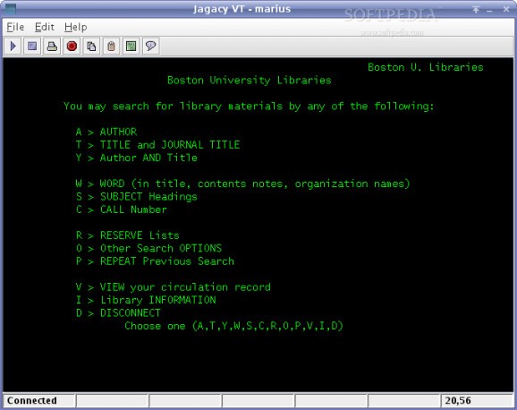 Jagacy VT100/VT220 Emulator screenshot