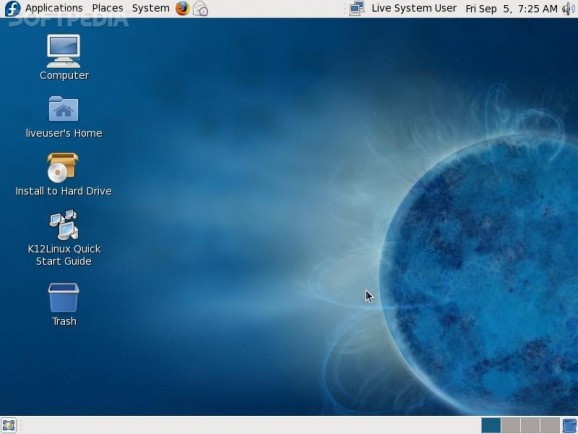 K12Linux "Live Server" screenshot