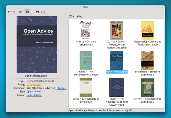 KDE ePub Thumbnailer screenshot