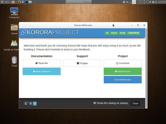 Korora Cinnamon screenshot