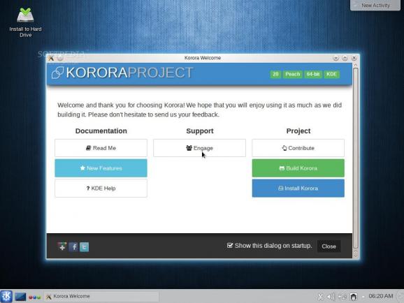 Korora KDE screenshot