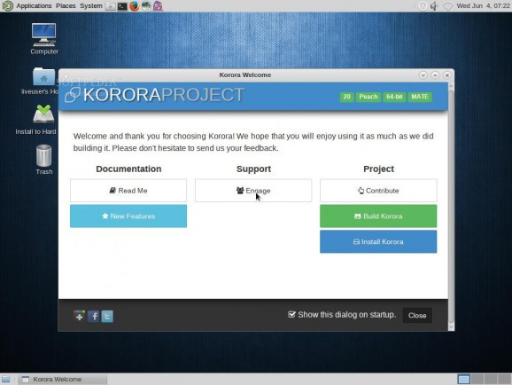 Korora MATE screenshot
