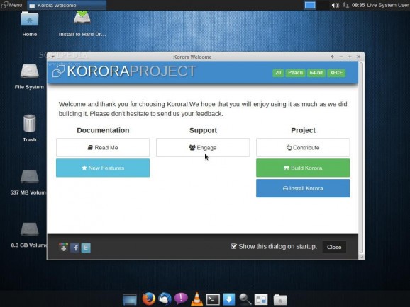 Korora Xfce screenshot