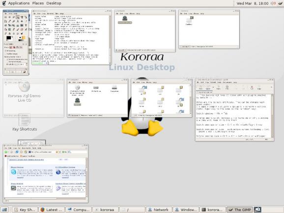 Kororaa AIGLXgl Live CD screenshot