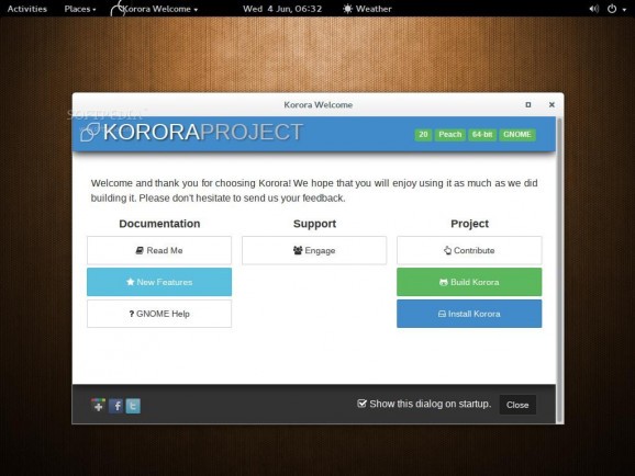 Korora GNOME screenshot