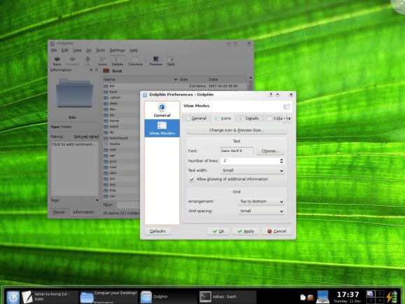 Kubuntu KDE 4.0 screenshot