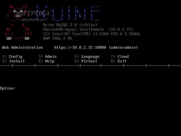 Kuine Linux MySQL screenshot