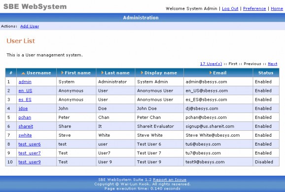 Kwok Information Server screenshot