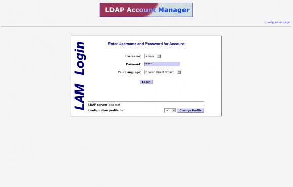 LDAP Account Manager screenshot