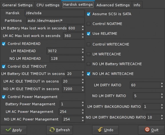 Laptop Mode Tools screenshot
