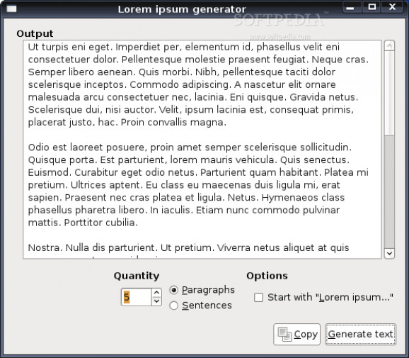 Lorem Ipsum Generator screenshot