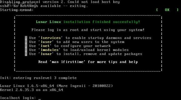 Lunar Linux screenshot