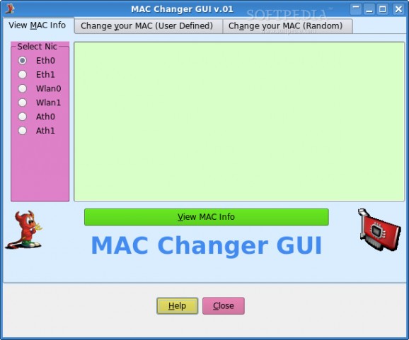 MAC Changer GUI screenshot