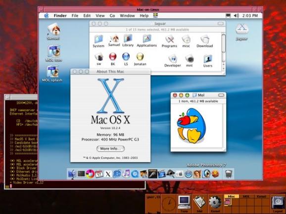 Mac-on-Linux screenshot