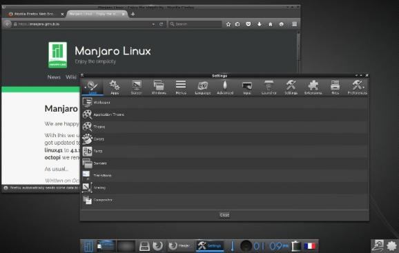 Manjaro Linux Enlightenment Community Edition screenshot