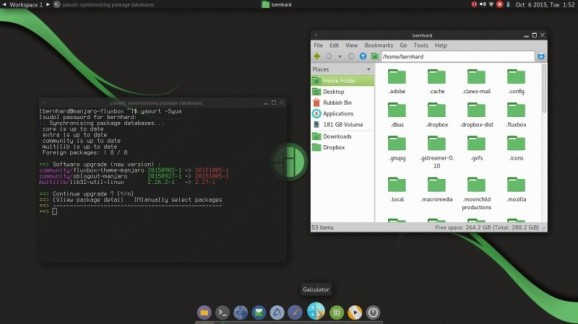 Manjaro Linux Fluxbox screenshot