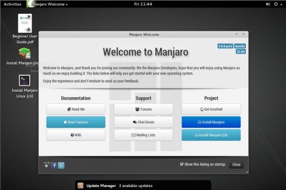 Manjaro Linux GNOME screenshot