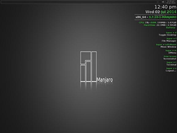 Manjaro Linux Openbox Lite screenshot