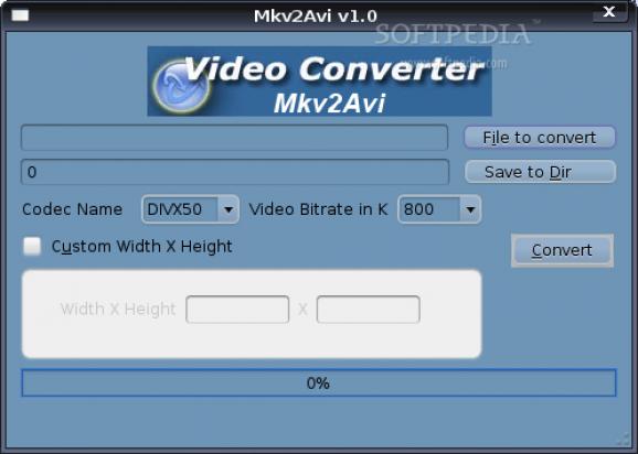Mkv2Avi screenshot