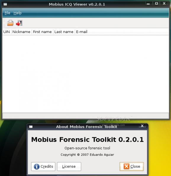 Mobius Forensic Toolkit screenshot