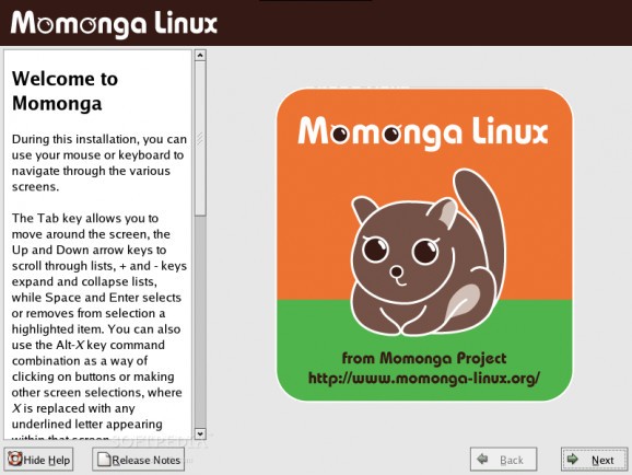 Momonga Linux screenshot