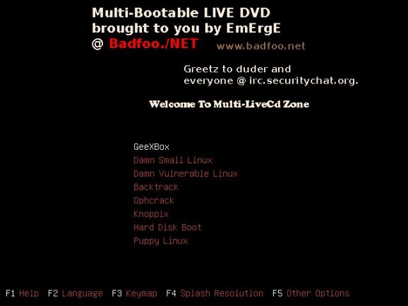 MultiISO LiveDVD screenshot