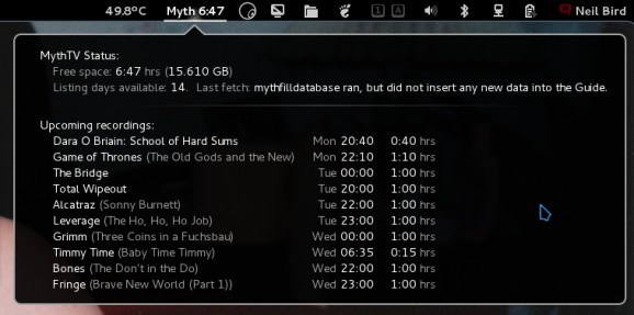 MythTV screenshot