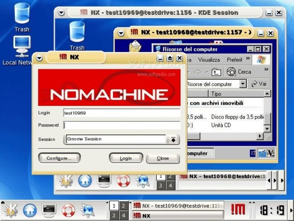 NoMachine NX Client screenshot