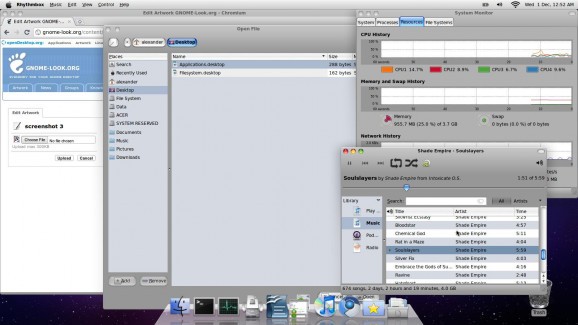 OSX Leopard Theme w/ Cairo-Dock theme screenshot