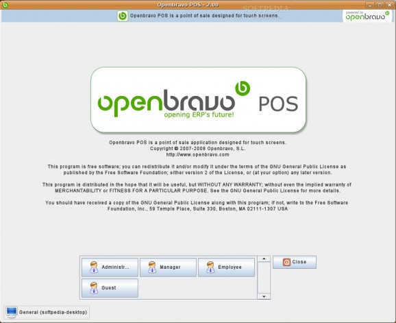 Openbravo POS screenshot