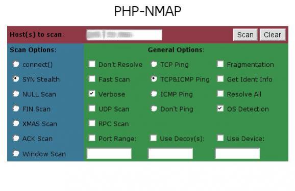 PHP-NMAP screenshot